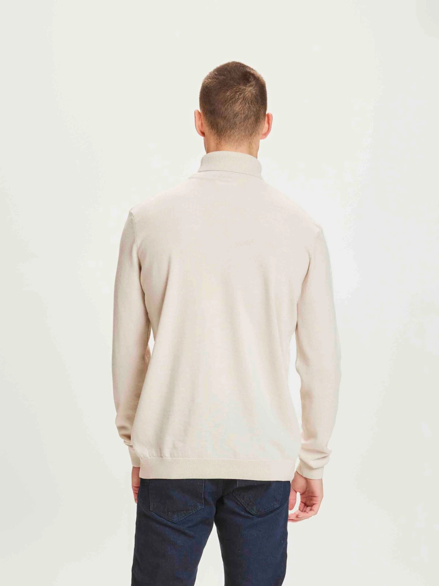 Pul Col Roulé Homme FORREST - Couleur Ecru - En Laine Biologique 4 Pul Col Roulé Homme FORREST - Couleur Ecru - En Laine Biologique - Image 2