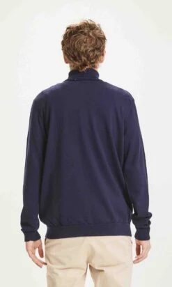 Pul Col Roulé Homme Bleu MarineFORREST - En Laine Biologique -Clothing Discounts Store pull forrest col roule marine homme dedos