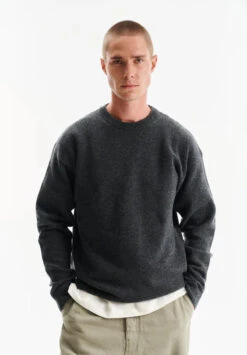 Pull Homme MALMO - En Laine Recyclé - Couleur Gris
