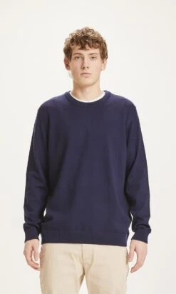 Pull Laine Mérinos Homme FORREST - Couleur Bleu Marine