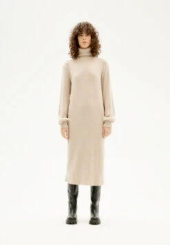 Thinking Mu Robe En Maille AMAIA - Couleur Beige - En Coton Biologique