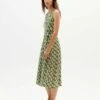 Thinking Mu Robe Cache Coeur Fleurie AMAPOLA - En Vert - En Viscose EcoVero 2 Thinking Mu Robe Cache Coeur Fleurie AMAPOLA - En Vert - En Viscose EcoVero -Clothing Discounts Store robe femme verte mi longue