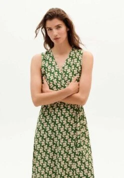 Thinking Mu Robe Cache Coeur Fleurie AMAPOLA - En Vert - En Viscose EcoVero 8 Thinking Mu Robe Cache Coeur Fleurie AMAPOLA - En Vert - En Viscose EcoVero -Clothing Discounts Store robe femme verte mi longue2