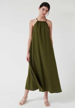 AMT Robe Longue Femme MALDIVAS - En Viscose Ecovero Et Lin