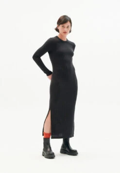 Thinking Mu Robe Longue Manches Longues GINA - En Coton Biologique 14 Thinking Mu Robe Longue Manches Longues GINA - En Coton Biologique -Clothing Discounts Store robe longue manches longues noir4