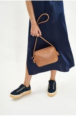 Sac à Bandoulière Camel Femme CASSIS - En Cuir