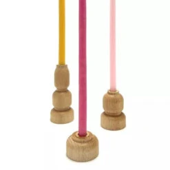 Set De Trois Bougeoirs Bas En Bois Et Laiton - En Plusieurs Coloris -Clothing Discounts Store set de 3 bougeoirs bois naturel 1