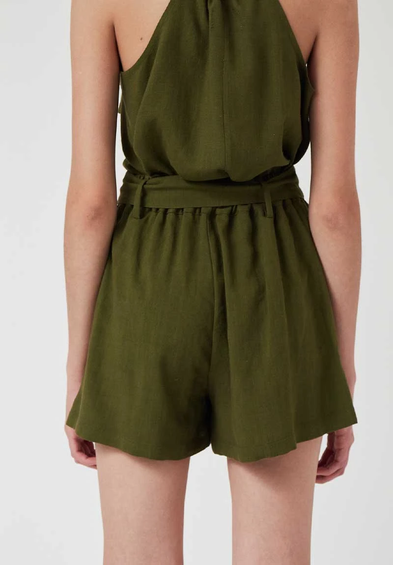 AMT Short Femme MALDIVAS - En Kaki - Fabriqué En Espagne 4 AMT Short Femme MALDIVAS - En Kaki - Fabriqué En Espagne - Image 2