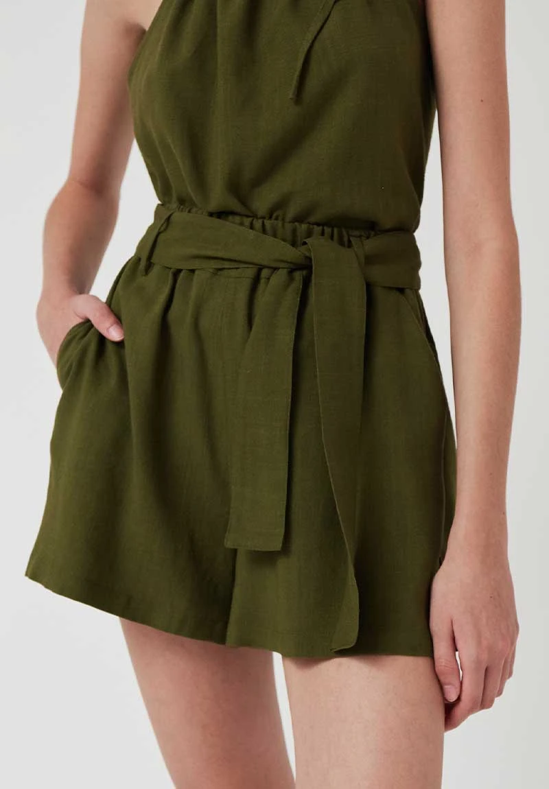 AMT Short Femme MALDIVAS - En Kaki - Fabriqué En Espagne 5 AMT Short Femme MALDIVAS - En Kaki - Fabriqué En Espagne - Image 3