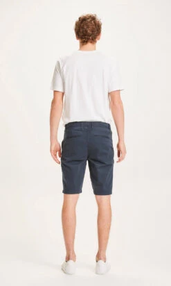 Short Homme Habillé CHUCK - En Bleu Marine - En Coton Bio -Clothing Discounts Store short homme habille chuck bleu marine dos