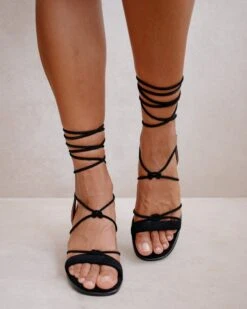 ALOHAS Sandale Sophie Noir Avec Joli Talon Carré De 6,5cm - Fabriqué Main En Espagne -Clothing Discounts Store sophie black sandal alohas 461827