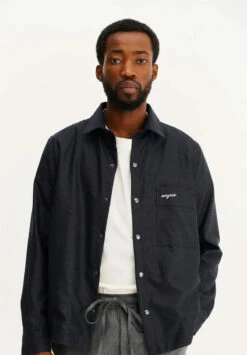 Surchemise En Laine Vierge Mixte LENO - Couleur Marine