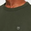 Sweat Homme BASIC BADGE - En Coton Bio Et Polyester Recyclés -Clothing Discounts Store sweat homme vert3