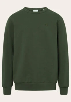 Sweat Homme BASIC BADGE - En Coton Bio Et Polyester Recyclés -Clothing Discounts Store sweat homme vert6