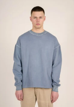 Sweat Oversize Homme NUANCE BY NATURE - En Bleu - En Coton Biologique GOTS