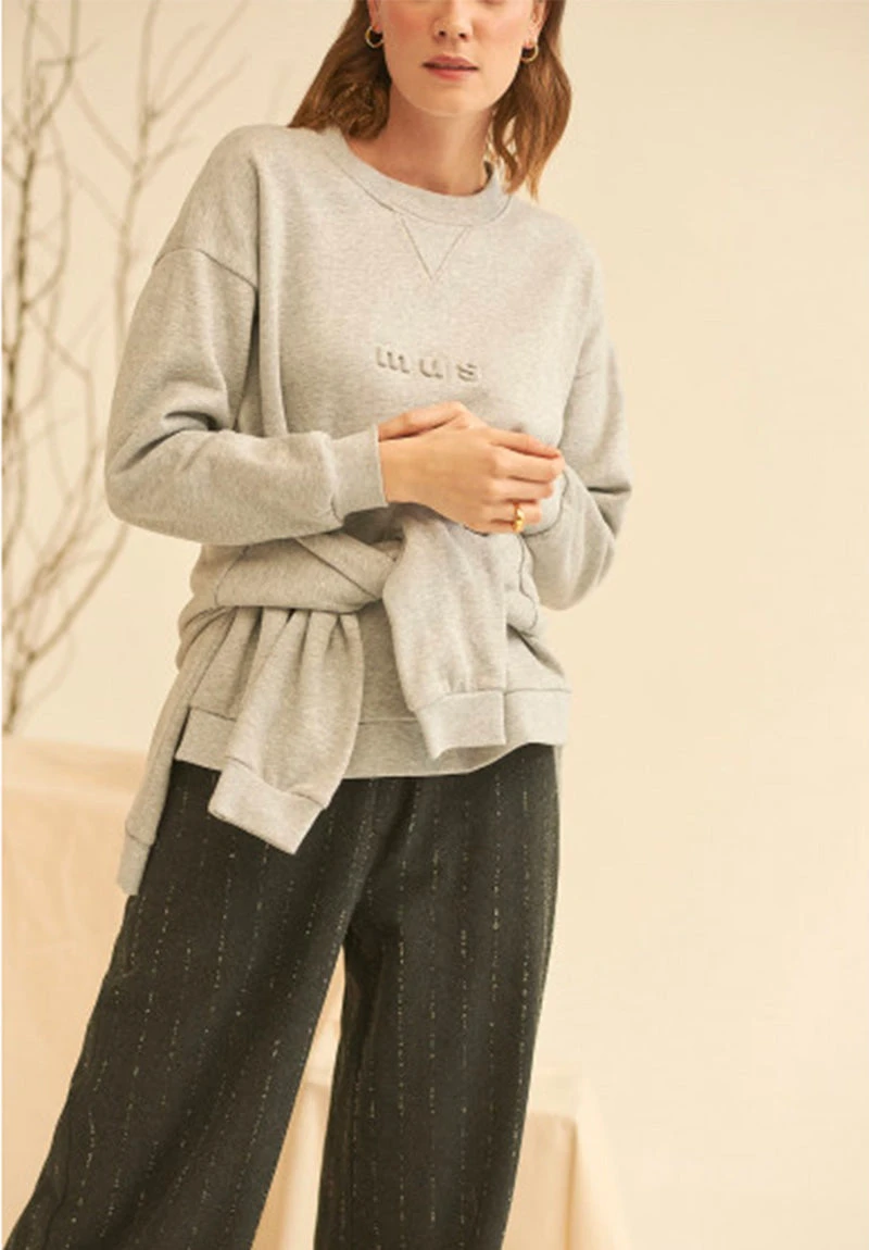 Sweatshirt Femme WALNUT - En Gris - En Coton Bio 3 Sweatshirt Femme WALNUT - En Gris - En Coton Bio