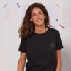 T-shirt Manches Courtes Brodé Femme RAOUL - En Noir - En Coton Bio GOTS 2 T-shirt Manches Courtes Brodé Femme RAOUL - En Noir - En Coton Bio GOTS -Clothing Discounts Store t shirt brode manches courtes raoul noir
