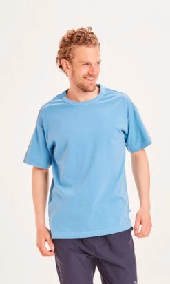 T-shirt Coton Bio GOTS Homme ALDER - En Bleu Ciel - Teinture Végétale