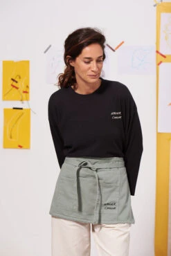 Tablier Court De Jardinage OMBRE - En Bleu - En Coton Bio GOTS