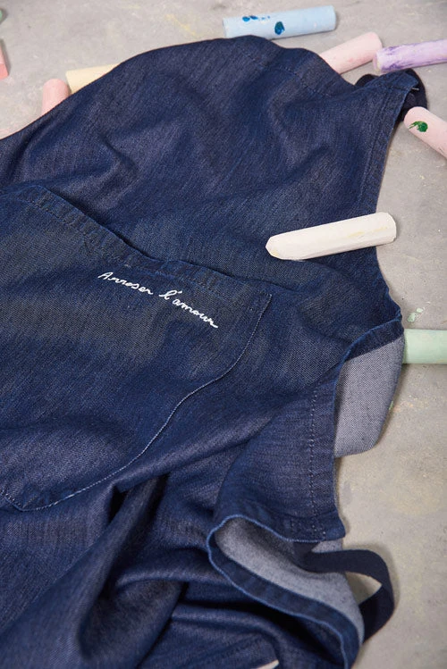 Tablier De Cuisine Femme BRANCHES - En Couleur Denim - En Lyocell 4 Tablier De Cuisine Femme BRANCHES - En Couleur Denim - En Lyocell - Image 2