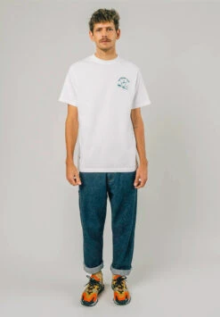 Brava Fabrics Tee-shirt Oversize EXTREME LIFE - Couleur Blanc - En Coton Biologique -Clothing Discounts Store tee shirt oversize homme extreme life3