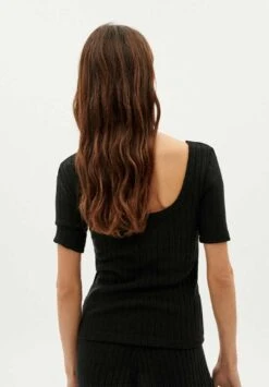 Thinking Mu Tee-shirt 3/4 Femme SUNFLOWER - En Noir Ou Blanc -Clothing Discounts Store tee shirt trois quart noir3