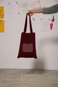 Tote Bag épais DOUCEUR - En Plusieurs Coloris - En Coton Bio GOTS -Clothing Discounts Store tote bag epais douceur GRAINE bordeaux