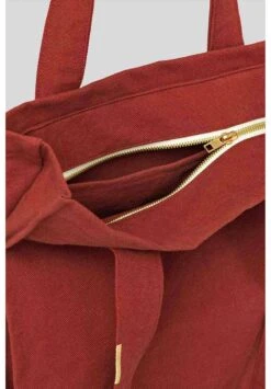 Tote Bag Zippé - En Plusieurs Coloris - En Coton Bio -Clothing Discounts Store tote bag zippe rouille2