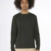 Tricot Col Rond CREW NECK - En Coton Bio - En Vert Forêt 1 Tricot Col Rond CREW NECK - En Coton Bio - En Vert Forêt -Clothing Discounts Store tricot col rond vert
