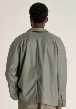 Veste Blazer HAYATO - Couleur Sauge - En Laine Vierge -Clothing Discounts Store veste blazer sauge