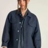 Veste PALMA - En Marine - En Lin Et En Coton -Clothing Discounts Store veste court en lin unisexe5
