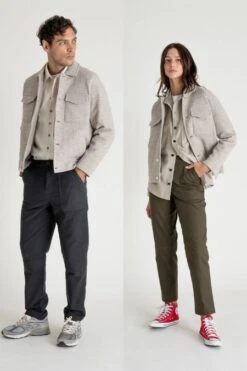 Veste Courte Mixte PALMA - En Marine - En Laine -Clothing Discounts Store veste courte beige palma portee homme femme