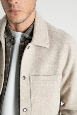 Veste Courte NOVARA - En Couleur Beige - En Laine -Clothing Discounts Store veste courte mixte beige noyoco11 jpg