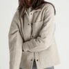 Veste Courte NOVARA - En Couleur Beige - En Laine