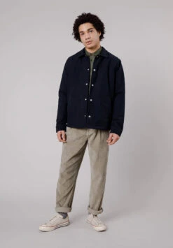 Brava Fabrics Veste Homme TEDDY - Couleur Marine - En Coton Biologique -Clothing Discounts Store veste homme marine