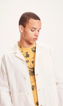 Veste Mi Saison Homme PINE - En Ecru - En Coton Bio -Clothing Discounts Store veste mi saison pine ecru zoom