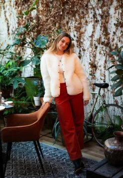 Veste Moumoute KALLY - En Blanc - En Laine