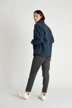 Veste Worker Mixte VANCOUVER - En Plusieurs Coloris - En Laine -Clothing Discounts Store veste worker vancouver bleu marine portee de dos