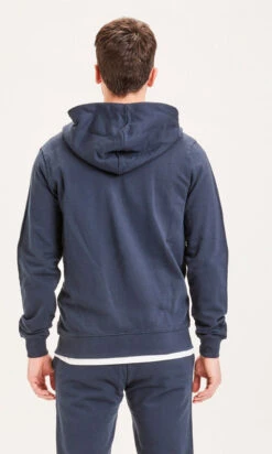 Veste Zippée Homme ELM - En Bleu Marine - En Coton Bio GOTS 6 Veste Zippée Homme ELM - En Bleu Marine - En Coton Bio GOTS -Clothing Discounts Store veste zippee homme elm bleu marine dos