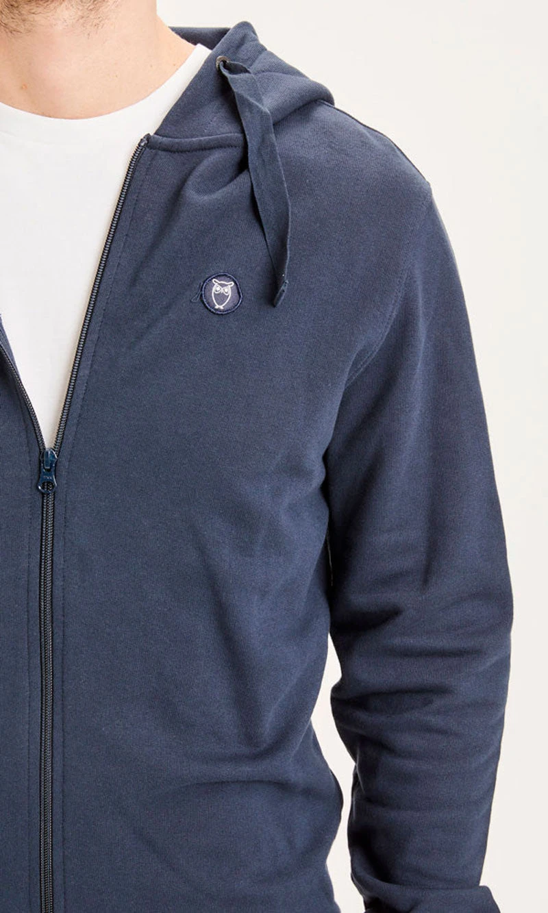 Veste Zippée Homme ELM - En Bleu Marine - En Coton Bio GOTS 5 Veste Zippée Homme ELM - En Bleu Marine - En Coton Bio GOTS - Image 3