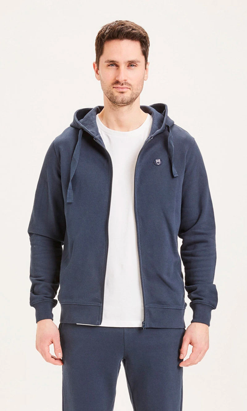 Veste Zippée Homme ELM - En Bleu Marine - En Coton Bio GOTS 3 Veste Zippée Homme ELM - En Bleu Marine - En Coton Bio GOTS