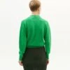 Thinking Mu Pull Col Polo Femme Sara - Vert - Coton Biologique